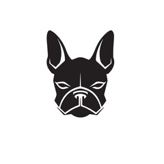 futuristic french bulldog portrait