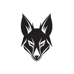 Abstract geometric head of a wolf