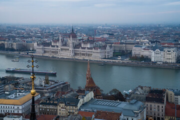 Obraz premium A Panoramic View of Budapest, Hungary