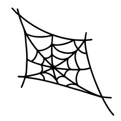 Hand drawn line art of web in doodle style