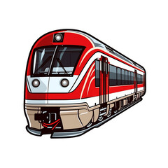 Train Sticker on Transparent Background. AI