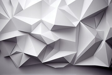 Obraz premium White paper polygonal background with place for text.