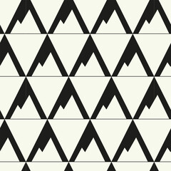 Vector monochrome geometric pattern in simple graphic design. Fashion trendy geometry.