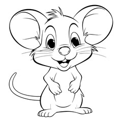 Coloring page mouse