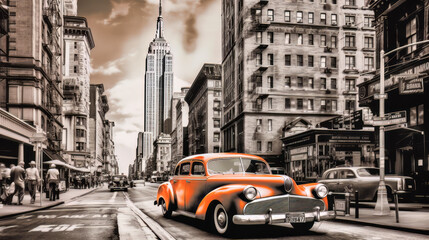 Nostalgie New York 1950 - obrazy, fototapety, plakaty