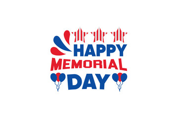 Happy memorial day. USA Flag Patriotic, Independence Day vector illustration.