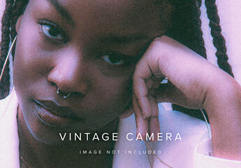 Vintage Camera Image Effect Mockup