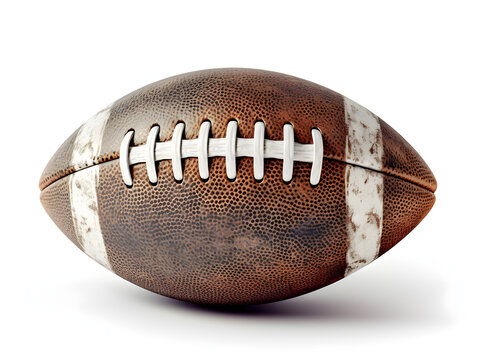 old american football ball isolated on white background
