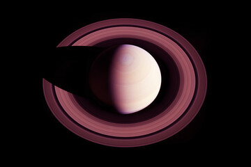 Planet Saturn in dark space. Elements of this image furnishing NASA.