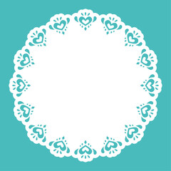 ハートのレースのフレーム素材