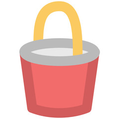 Paint bucket icon in bold line design.