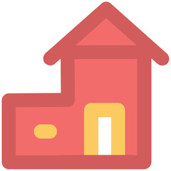 An icon of house bold line design 