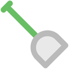 Bold line design icon of spade vector.