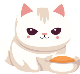 Cartoon cute lazy cat