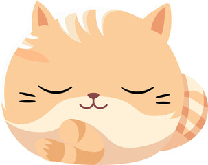 Cartoon cute lazy cat