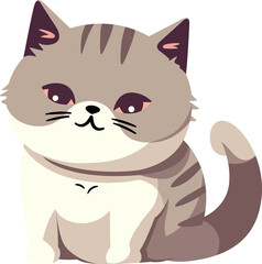 Cartoon cute lazy cat