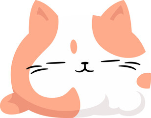 Cartoon cute lazy cat