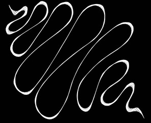 white curved line on a black background