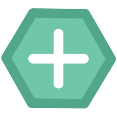 Obraz premium Plus sign in bold line icon