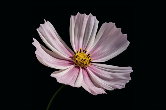 Isolated cosmos flower in bloom on transparent background - PNG file. Generative AI