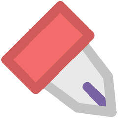 Pen nib bold line trendy icon