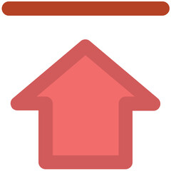 Fototapeta premium A up arrow bold line icon