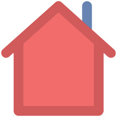 An icon of a house bold line vector 