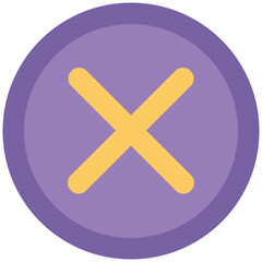 Delete cross bold line icon design 
