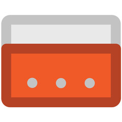 A bank card bold line icon design 