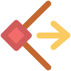 An icon of geometrical design bold line design 