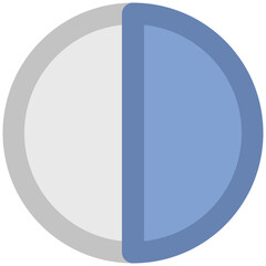 An icon of a contrast in bold line design 