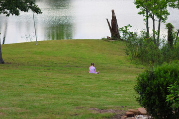 Child enjoying nature