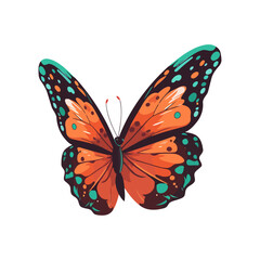 Nature beauty in vibrant butterfly