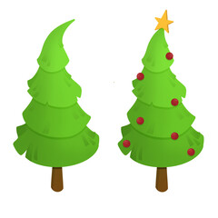 Tree & Christmas Tree Vector Pack