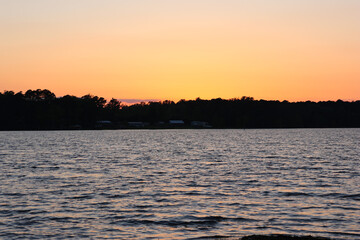 sunset on the lake
