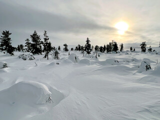 Winter in Lappland, Finnland