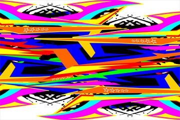 Abstract racing background vector design with a unique pattern, a combination of cool lines and bright colors with a spotting effect