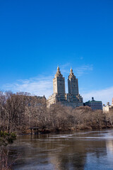 Shot of the San Remo from Central Park in Manhattan, New York City
