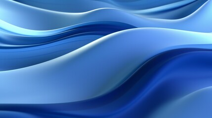 Fototapeta premium Close-up of a vibrant blue wave pattern of waves, fluid, soft and rounded forms