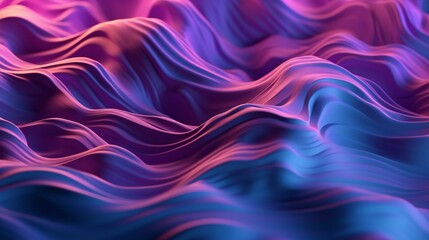 Vibrant purple and pink pattern of waves, fluid, soft and rounded forms