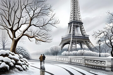 paris during the winter