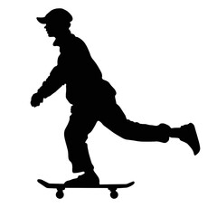 silhouette of a skateboarder, skate, guy, skateboarder, boy, boy riding a skateboard, active sport, lifestyle, extreme sport, man, silhouette