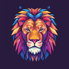 Plakat Lion portrait with lgbti concept flat design