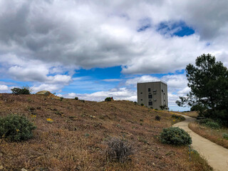 Fototapeta na wymiar The Mount Umunhum Radar Tower in California