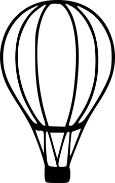 hot air balloon icon vector isolate on white background