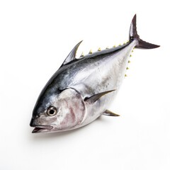 Tuna fish isolated on white. Generative AI