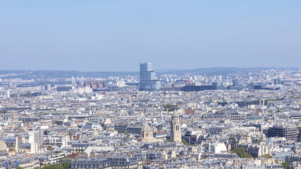 View of the Paris from the Eiffel Tower.