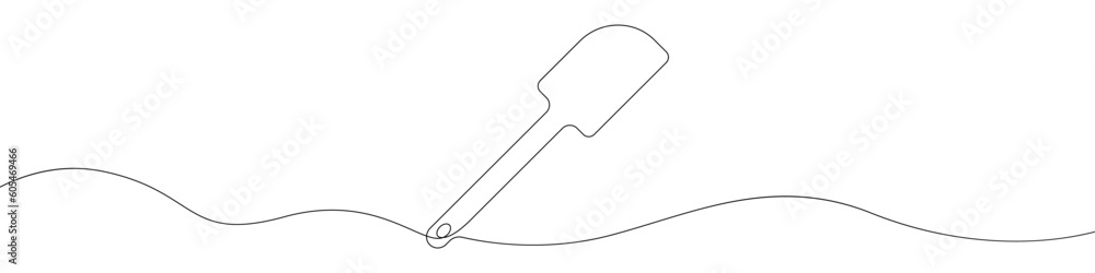 Poster baking spoon line continuous drawing vector. one line baking spoon vector background. baking spoon i