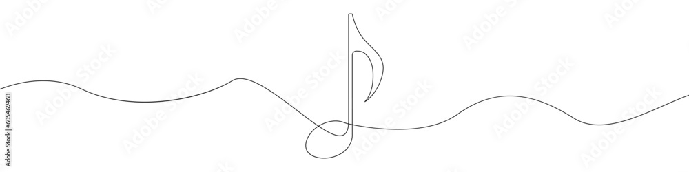 Aufkleber note line continuous drawing vector. one line note vector background. note icon. continuous outline 