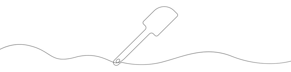 Baking spoon line continuous drawing vector. One line Baking spoon vector background. Baking spoon icon. Continuous outline of a Baking spoon. Black linear outline Bakings spoons design.